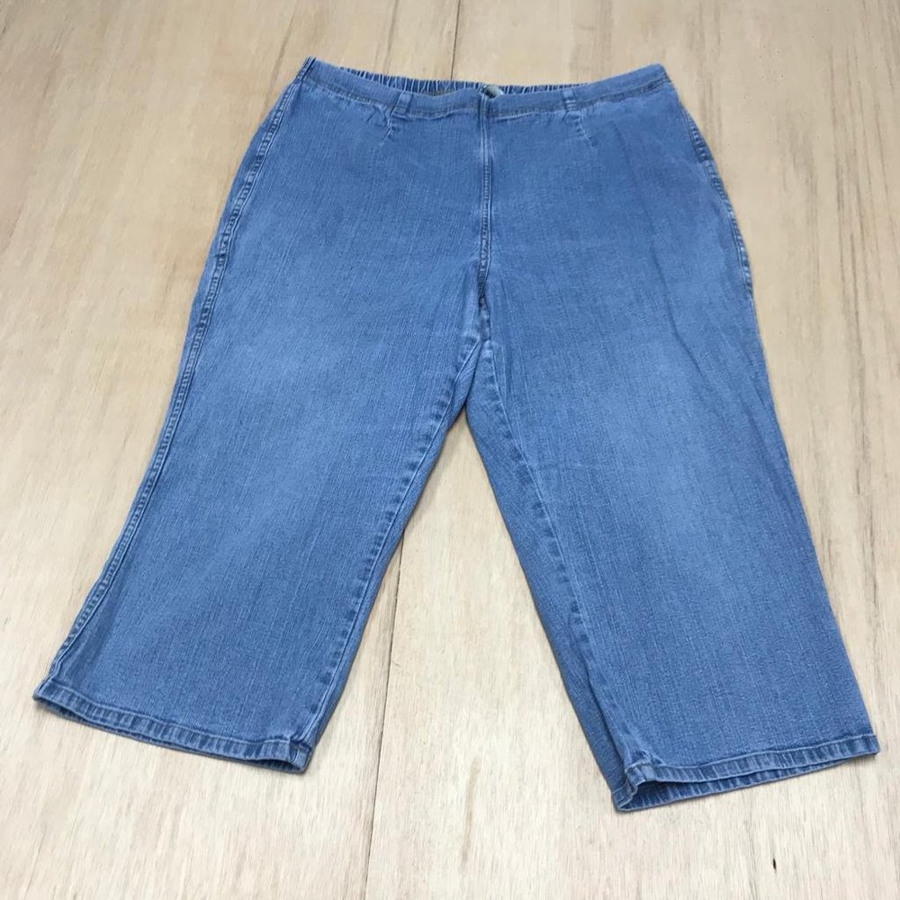 white stag jeans jegging cropped capri size xl